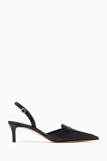 Lena 60 Slingback Pumps in Leather