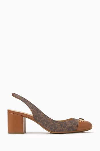Perla Flex 70 Slingback Pumps in Coated-canvas