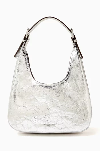Small Nolita Shoulder Bag in Metallic Crackled Leather