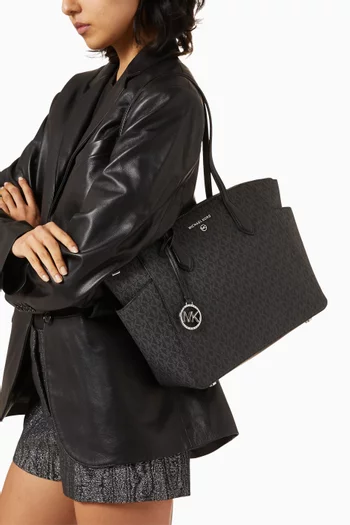 Large Taryn Tote Bag in Coated-canvas