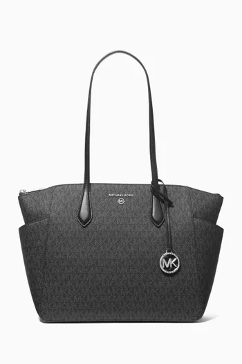 Large Taryn Tote Bag in Coated-canvas