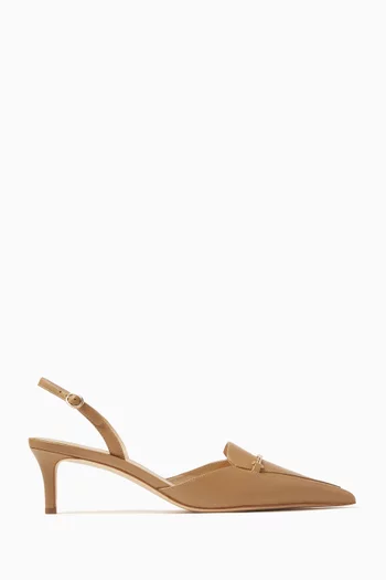 Lena 60 Slingback Pumps in Leather
