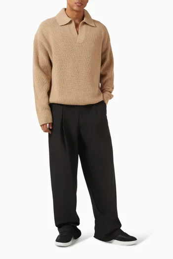 Pleated Wide-leg Pants