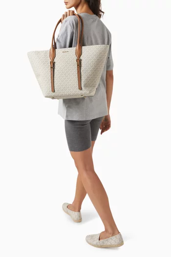 Large Moore Logo Tote Bag in Coated-canvas