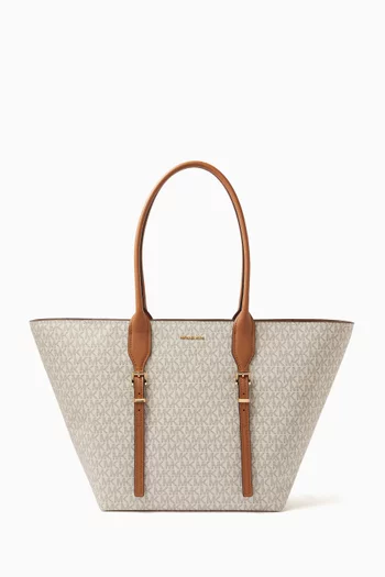 Large Moore Logo Tote Bag in Coated-canvas