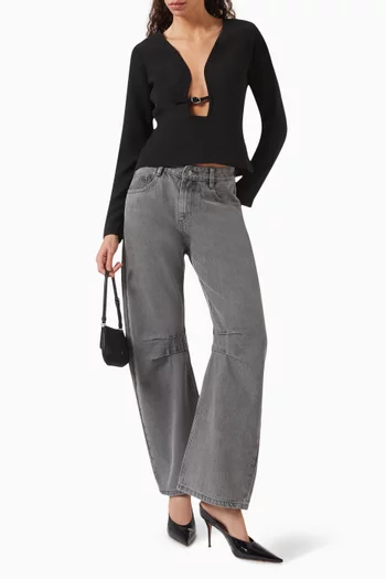 Darted-leg Jeans in Denim