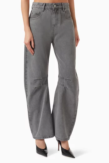 Darted-leg Jeans in Denim