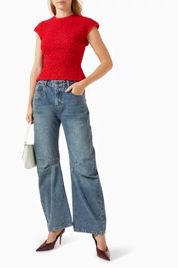 Shirred Top in Cotton
