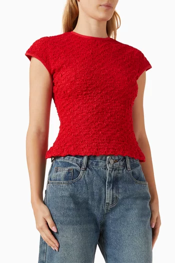 Shirred Top in Cotton