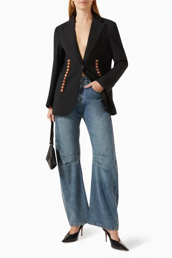 Darted Leg Jeans in Denim