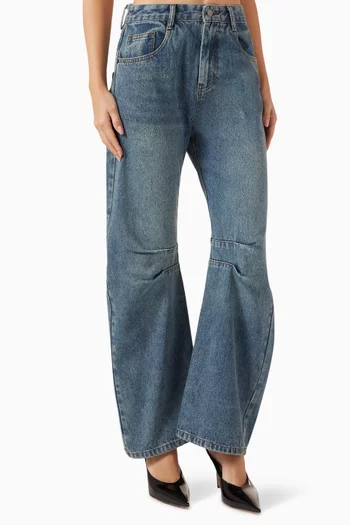 Darted Leg Jeans in Denim