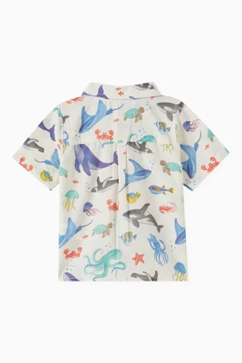 In the Deep Shirt in Cotton-linen Blend
