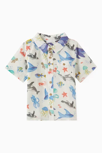 In the Deep Shirt in Cotton-linen Blend