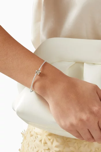 Friendship Bracelet in Silk & Sterling Silver