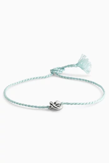 Friendship Bracelet in Silk & Sterling Silver