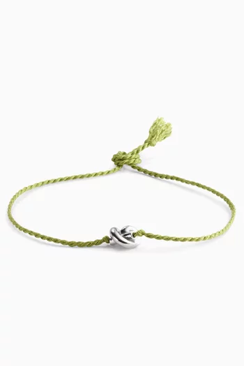 Friendship Bracelet in Silk & Sterling Silver