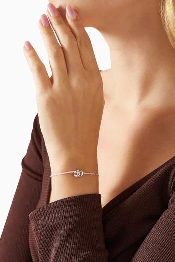 Friendship Bracelet in Silk & Sterling Silver