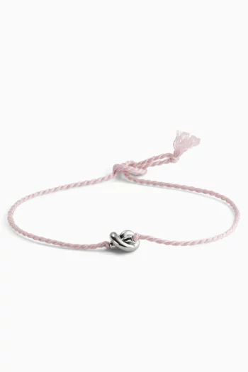 Friendship Bracelet in Silk & Sterling Silver