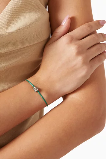 Friendship Bracelet in Silk & Sterling Silver