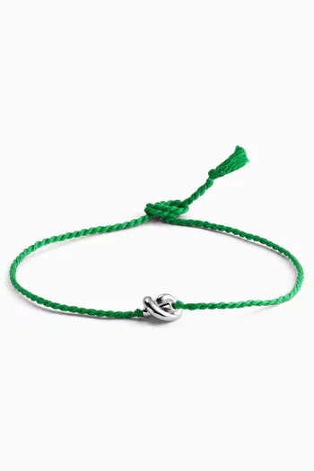 Friendship Bracelet in Silk & Sterling Silver
