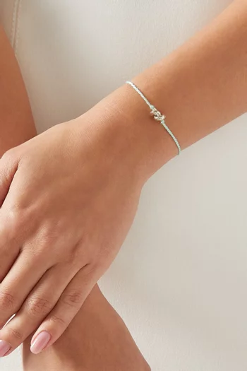 Friendship Bracelet in Silk & Sterling Silver
