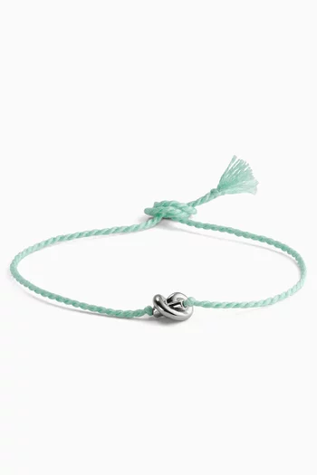 Friendship Bracelet in Silk & Sterling Silver