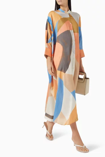 Rafael Printed Dress in Silk