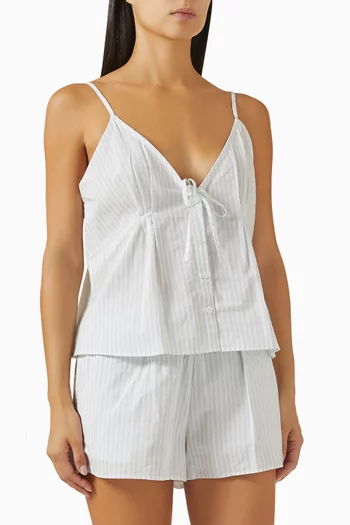 Top & Shorts Set in Organic Cotton Poplin