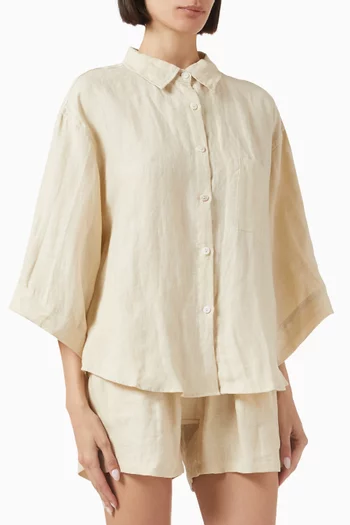 03 Shirt & Shorts Set in Linen