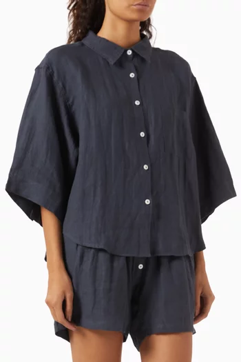 03 Shirt & Shorts Set in Linen