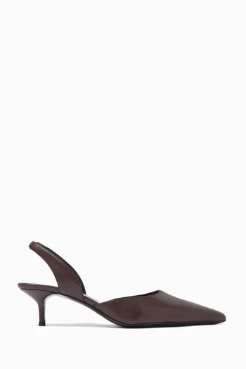 Sebastion 55 Slingback Pumps in Leather