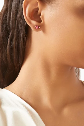 Mini Diamond Loop Single Earring in 9kt Yellow Gold