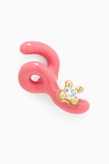 Mini Diamond Loop Single Earring in 9kt Yellow Gold