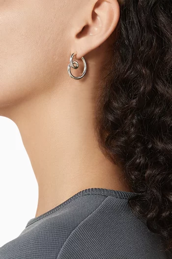 BB Earrings in 9kt Gold & Sterling Silver