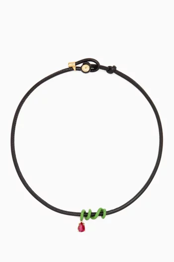 Vine Amethyst Choker Necklace in 9kt Yellow Gold