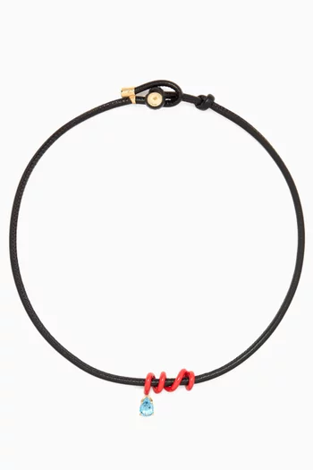 Vine Topaz Choker Necklace in 9kt Yellow Gold