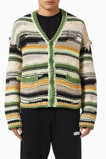 Striped Cardigan in Knit