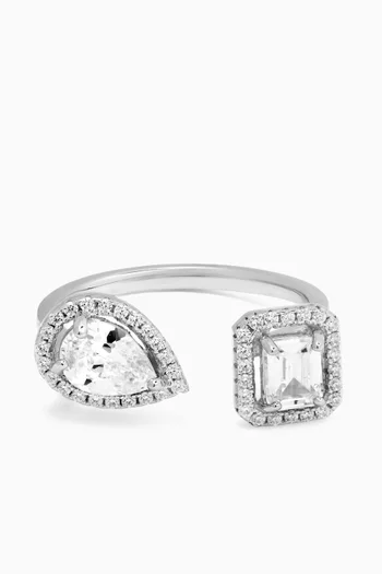 Toi et Moi Ring in 925 Sterling Silver