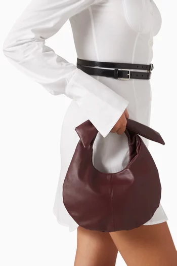 Yumi Clutch Top-handle Bag in Leather