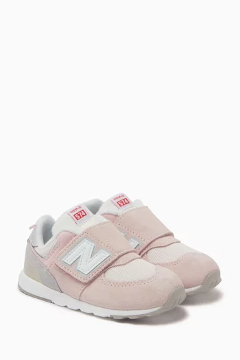574 Hook & Loop Sneakers in Suede & Mesh