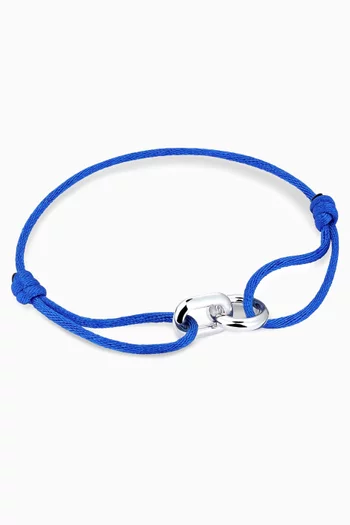 Element Bracelet in Sterling Silver & Silk Cord