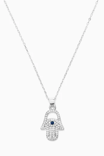 Studded Hamsa Necklace