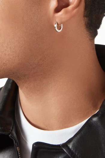 Single Hoop Earring in Sterling Silver