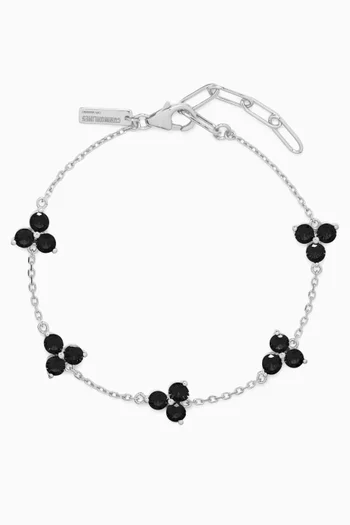 Como Link Onyx Bracelet in Sterling Silver