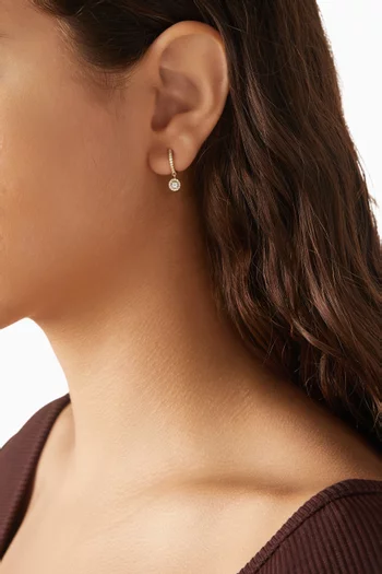 Diamond Huggie Single Earring in 14kt Yellow Gold