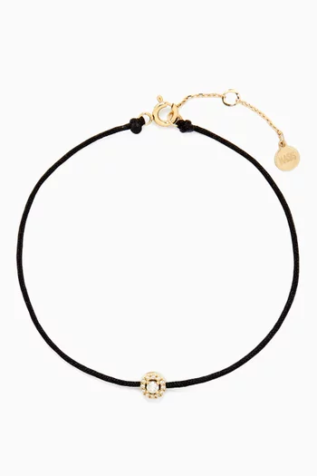 Diamond Cord Bracelet in 14kt Yellow Gold