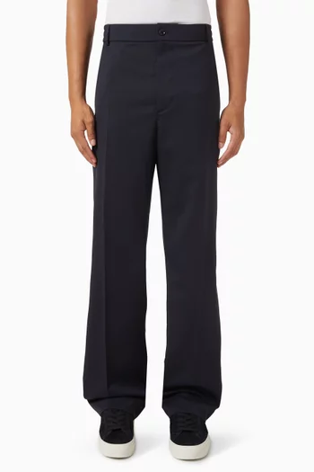 Tailored Pants in Wool Gabardine