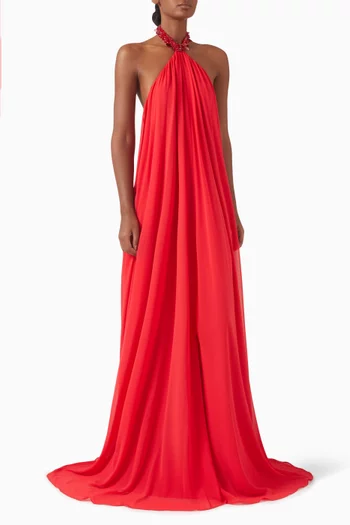 Kito Embellished Gown in Chiffon