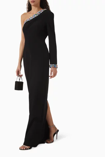 Rei Crystal-embellished Dress in Crepe