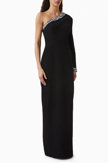 Rei Crystal-embellished Dress in Crepe